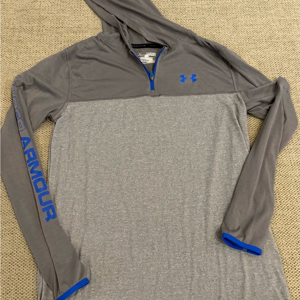 Under Armour Gray Jacket with Blue Zipper